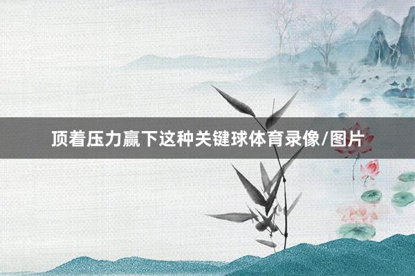顶着压力赢下这种关键球体育录像/图片